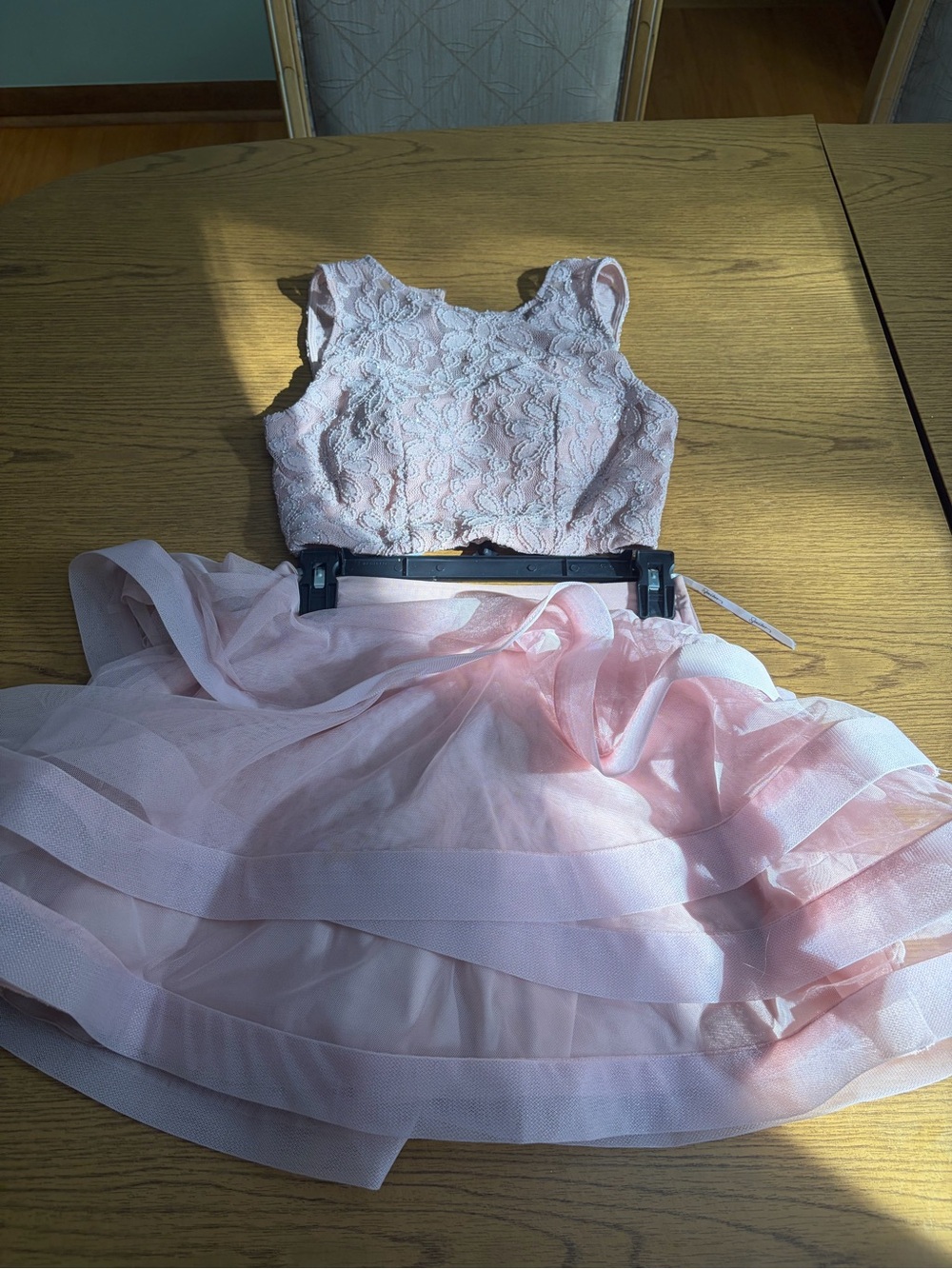 Speechless Soft Pink Lace Bodice Tulle Party Dress
